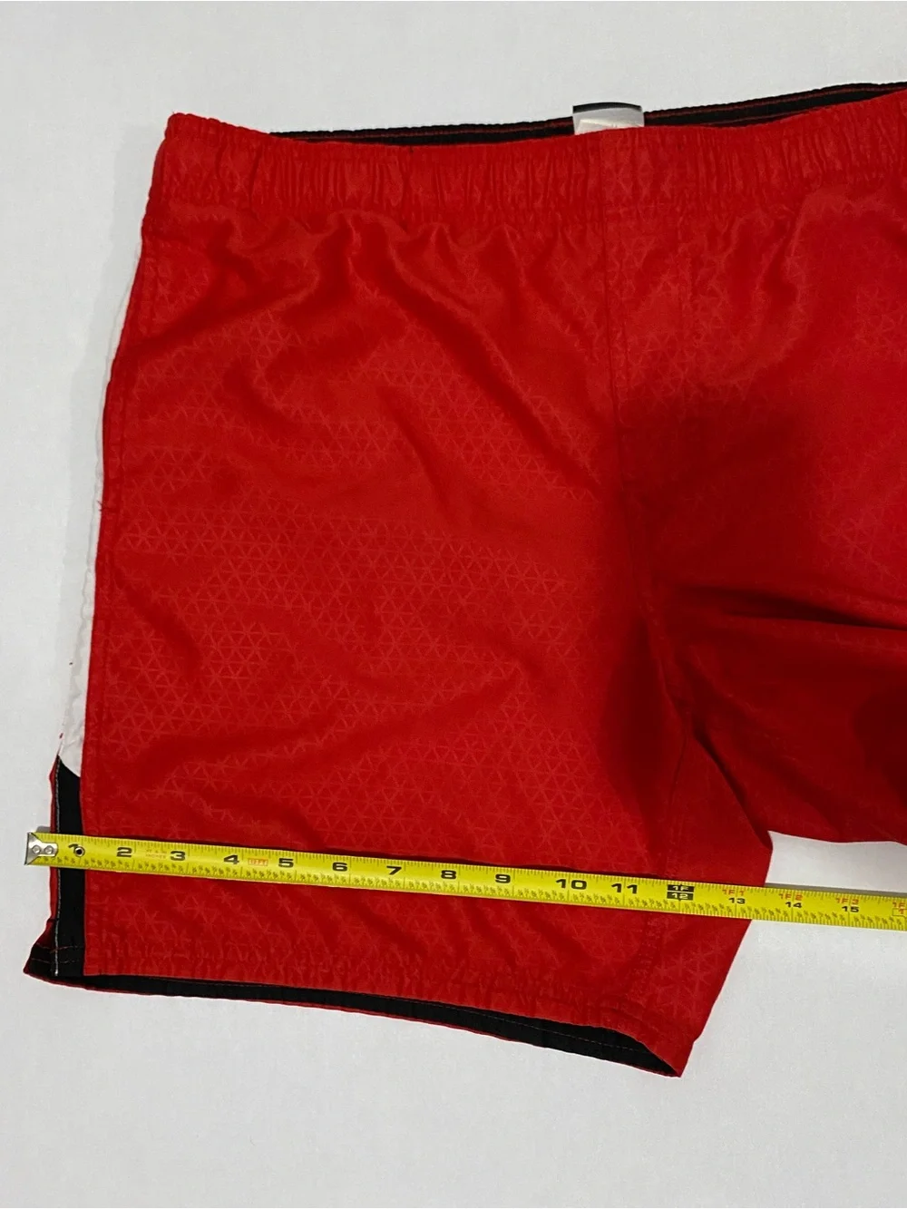 Nike Mens Shorts Red  with White Stripe and Black Trim / NiKe Mens Swimwear